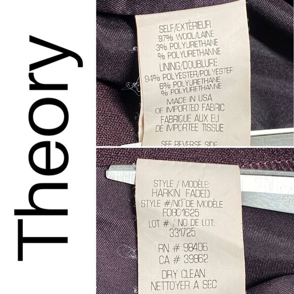 THEORY HARKIN FADED SHORT SLEEVE WOOL MINI SHEATH DRESS, SIZE 4 - Picture 8 of 10